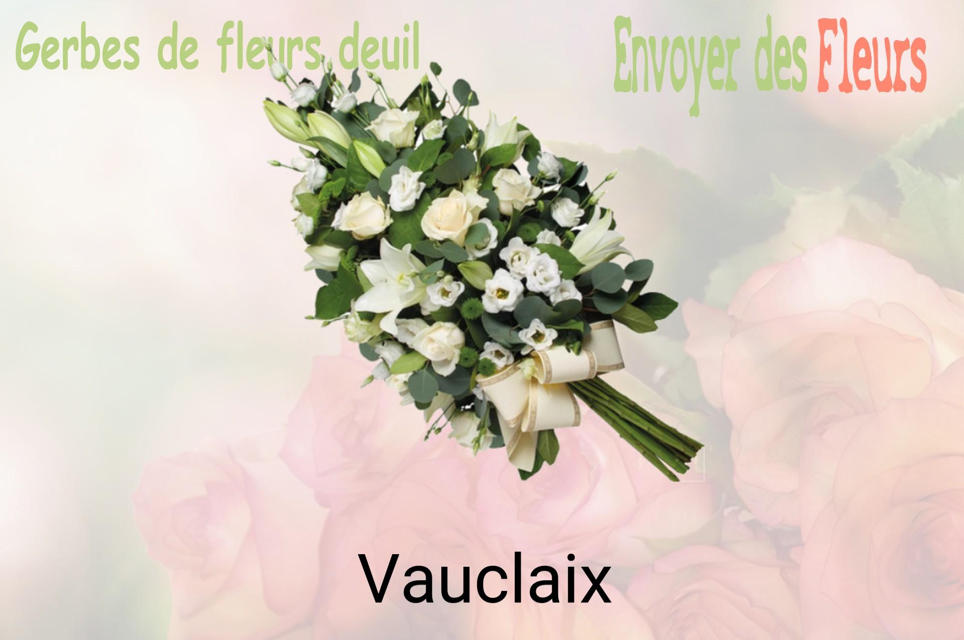 Gerbe de fleurs de deuil livrée à Vauclaix